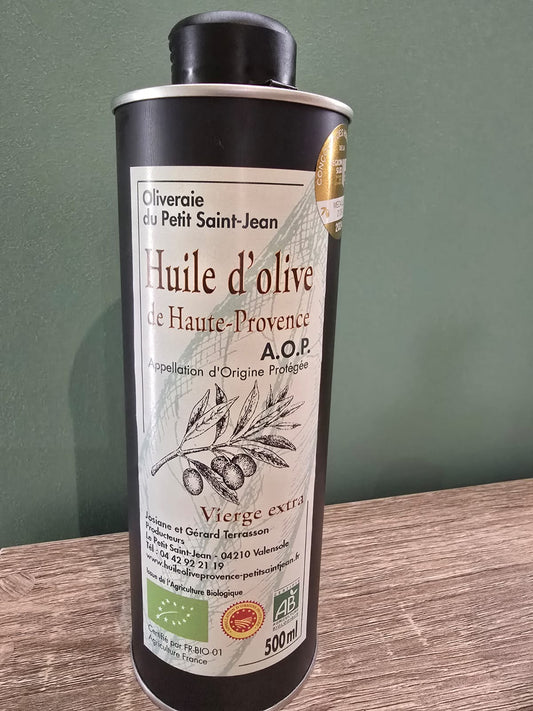 Huiles d'olive AOP BIO du petit saint jean année 2024 50cl